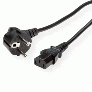 ROLINE GREEN Câble d'alimentation IEC droit, noir, 3 m