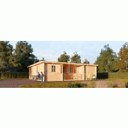 Chalet uzes à toit plat 58mm, 70m²