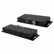 EXSYS EX-1184HMVS-2 Hub USB 3.2 Gen1 métal à 4 ports, protection de surtension 15KV ESD
