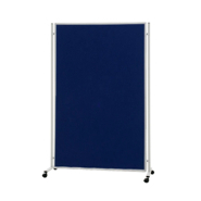 Panneau Feutrine Bleue R°V° H 200 x L 130 cm pieds roulettes - Réf.216107