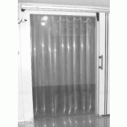 Porte à lanières / transparente / lanières fixes / isolation thermique / 3040 x 2580 mm