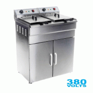 Friteuse 2x16 litres électrique sur pieds 380v