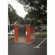 Toilette automatique - réf. 2054 - cabine PMR avec finition Trespa et local technique