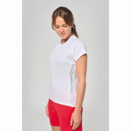 T-shirt de sport bi-Matière manches courtes femme -  Réf: PA466