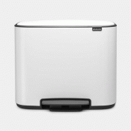 Poubelle Bo Pedal Bin 36L Blanc - Volume 36L - Fermeture soft-close - Facile à nettoyer - Hygiénique