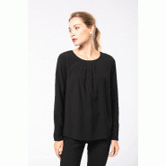 Blouse Crêpe manches longues femme -  Réf: K5003