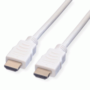 VALUE Câble HDMI High Speed avec Ethernet, blanc, 3 m