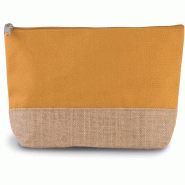 Pochette en toiles de coton et jute -  Réf: KI0276