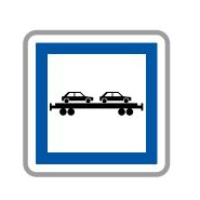 Panneau de signalisation indication: Gare auto/train - CE7