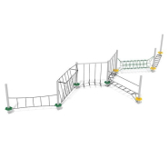 Parcours à cordes en acier inoxydable pour aire de jeux conforme EN1176 - Référence BT16226