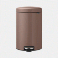 Poubelle à pédale NewIcon 20 litres Satin Taupe - Design intemporel et hygiénique