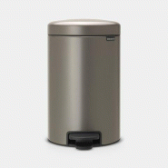 Poubelle à pédale NewIcon 12 litres - Platinum - Brabantia - Design intemporel et pratique