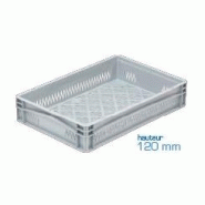 Bac en plastique ajouré - 567*367*105 mm - 21,4 litres - gris