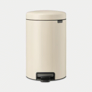 Poubelle à pédale newIcon 12 litres Soft Beige - Brabantia - Volume S - Couvercle soft-close - Anti-odeurs