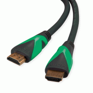 Roline green atc câble hdmi avec ethernet ultra hd 8k, m/m, noir, 3 m