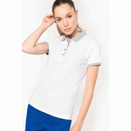 Polo piqué bicolore femme -  Réf: K259