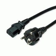 VALUE Câble d'alimentation, noir, 0,6 m