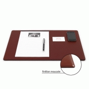 Sous-main de bureau en cuir marron SM700