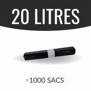 Sac poubelle - 20 l - noir - haute densité - colis de 1000 sacs