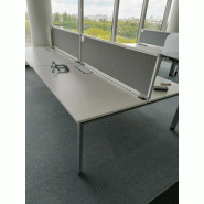 Bureau Bench 4 positions - Steelcase d'occasion - cloisons séparatrices - 320x164x74 cm - collaboration et intimité