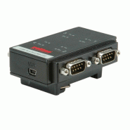 ROLINE Adaptateur USB 2.0 vers RS232 pour rail DIN, 4 ports