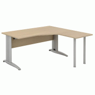 Bureau d'angle compact avec goulotte passe-câbles So Enix