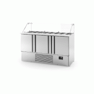 Saladette réfrigérée 3 portes GN 1/1 INFRICO - Tout inox AISI304 - Contrôleur numérique tactile IP65 - Isolation polyuréthane haute pression - Fabrication Espagnole ME1003KB