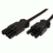 BACHMANN Câble prolongateur GST18-3 Mâle / coupleur, noir, 5 m