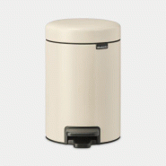 Poubelle à pédale NewIcon 3 litres Soft Beige - Compacte et écologique - Brabantia