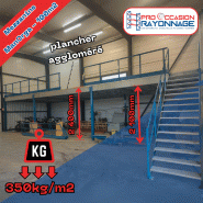 Mezzanine industrielle - 100m² Robuste et Modulaire - ManOrga