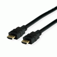 VALUE Câble HDMI Ultra HD avec Ethernet, 4K, M/M, noir, 1,5 m