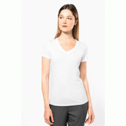 T-shirt Supima col V manches courtes femme -  Réf: K3003