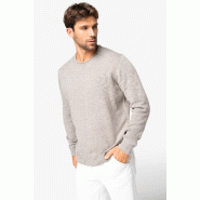 Pull écoresponsable en laine mérinos homme  -  Réf: NS910