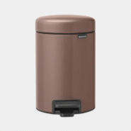 Poubelle à pédale newIcon -3 litres - Satin Taupe - Compacte et écologique - Brabantia