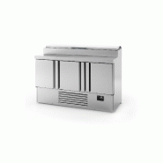 Saladette réfrigérée 3 portes GN 1/1 - Inox - Infrico