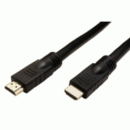 Câble HDMI High Speed avec Ethernet, connecteurs dorés, noir, 15 m