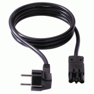 Câble d'alimentation 2P+T/GST18-3, sans halogène, noir, 3 m