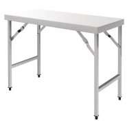 Table pliante en inox longueur 120 cm
