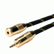 ROLINE GOLD Câble prolongateur 3,5mm audio M / F, Retail Blister, 5 m