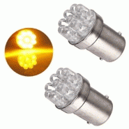 Ampoules p21w ba15s 1156 à 9 led orange  p21w-910 /2