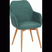 Fauteuil VOGUE chêne massif garni