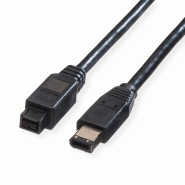 ROLINE Câble IEEE 1394b / IEEE 1394, 9/6pôles, noir, 1,8 m