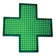 Mini croix a led simple face - enseigne pharmacie - sarl identy sign - dimensions : 480 x 480 mm