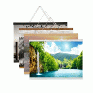 Porte-Affiche Magnétique en Bois Naturel - 40 cm - Réf : 213306 - Baguettes Aimantées