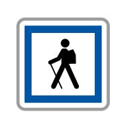 Panneau de signalisation indication Point de départ d'un itinéraire pédestre - CE6a