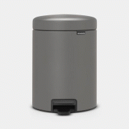 Poubelle à pédale newIcon 5 litres - Mineral Concrete Grey - Brabantia UGS126284