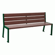 Banc en acier et plastique recyclé Silaos 5 ou 6 lames