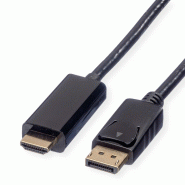 Roline câble displayport dp - uhdtv, m/m, noir, 3 m