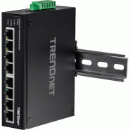 TRENDnet TI-E80 Switch Rail DIN Fast Ethernet industriel à 8 ports