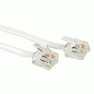 Câble RJ11, 6 pôles, 4 contacts, gris, 15 m